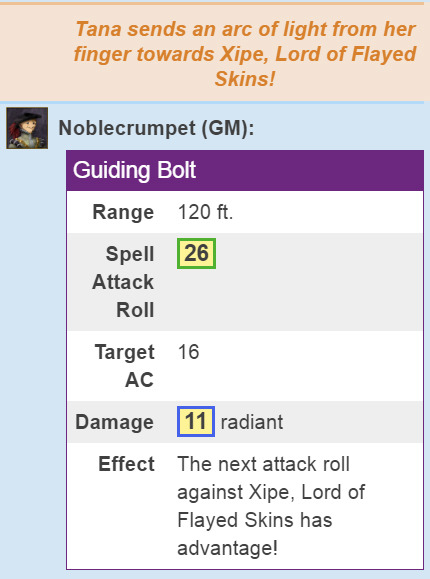 Roll 20 dmg and healing on spell free